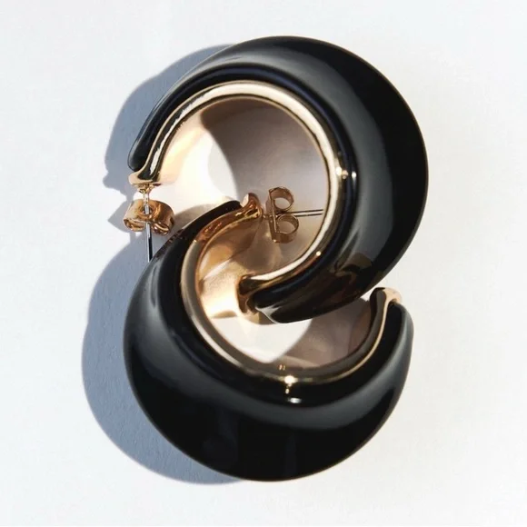 NWT Zara Resin Hoop Earrings - Picture 9 of 12